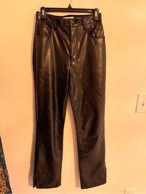 Abercrombie & Fitch Women’s Black Faux Leather Pants